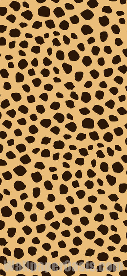 A Leopard Print Pattern In Brown And Black Wallpaper