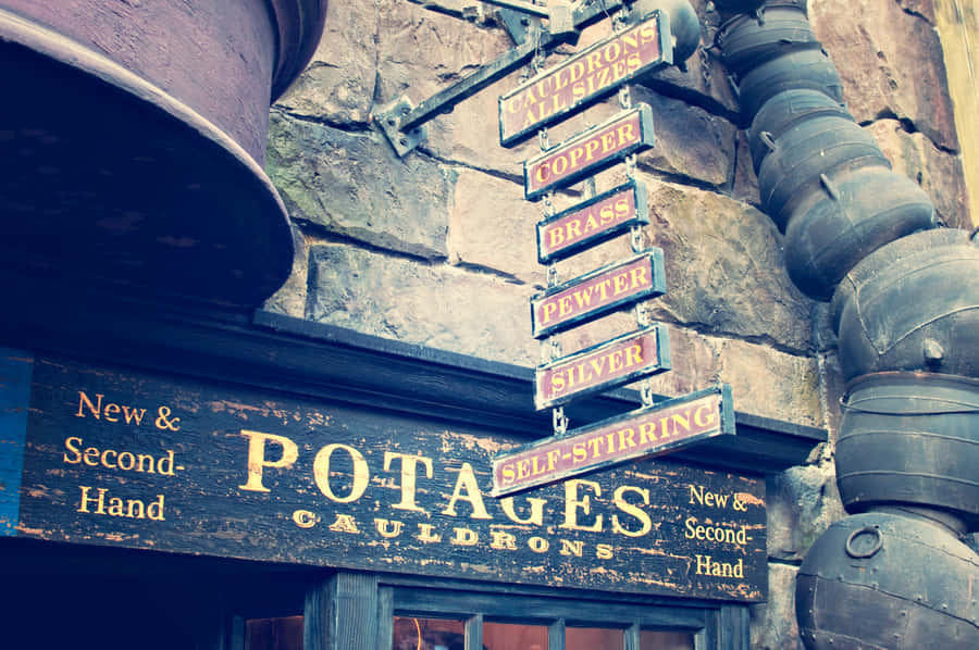 A Magical Afternoon In Hogsmeade Village Wallpaper