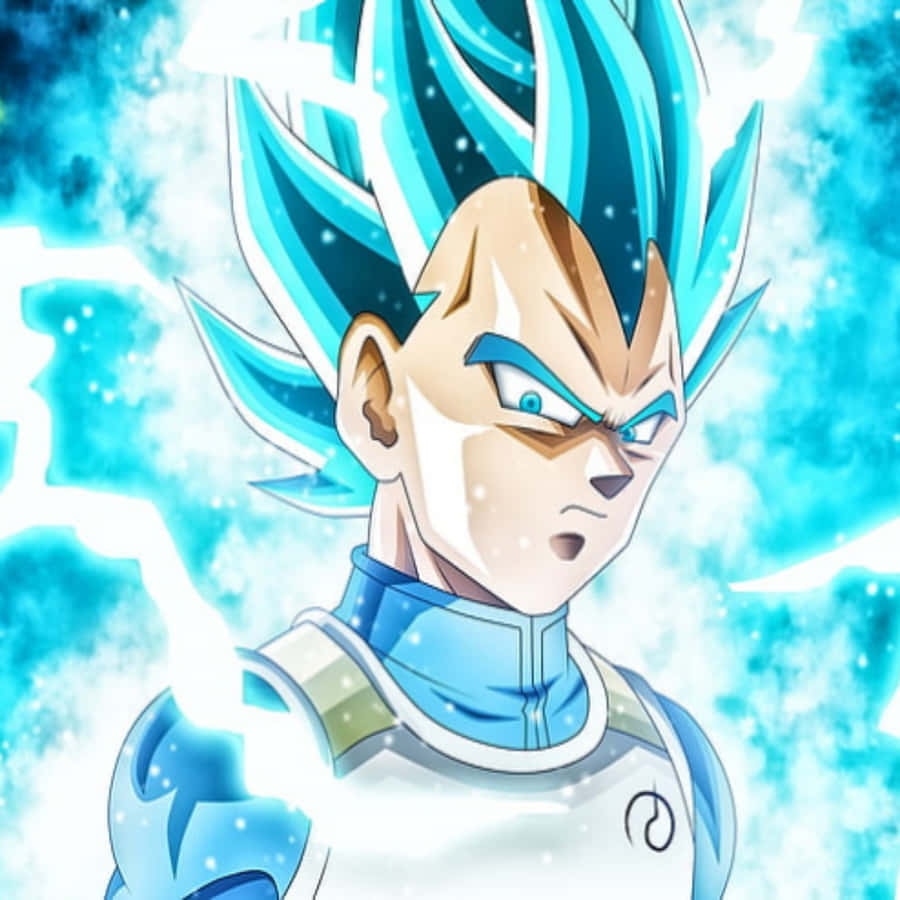 A Majestic Portait Of Vegeta Blue In High Definition Wallpaper