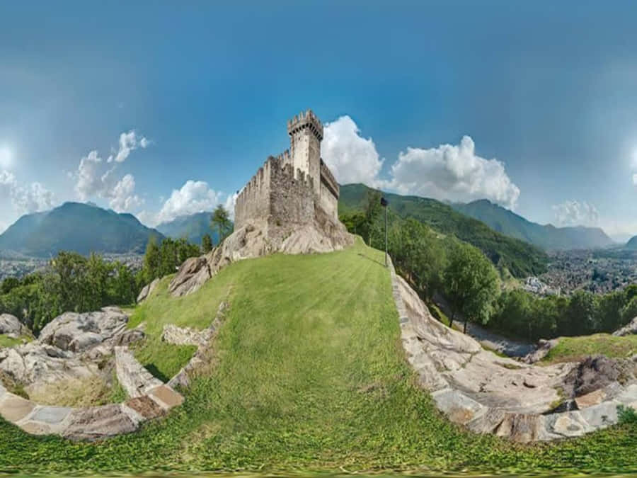 A Majestic View Of Bellinzona Switzerland Wallpaper