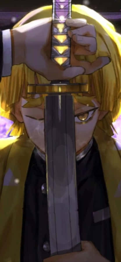 A Man Holding A Sword In His Hand Wallpaper