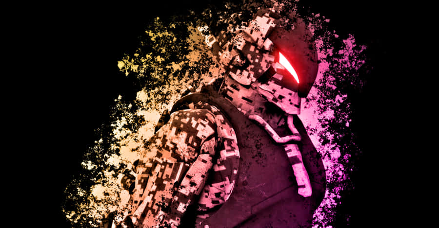 A Man In A Helmet With A Flashlight Wallpaper