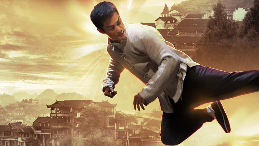 A Man Is Flying In The Air Wallpaper