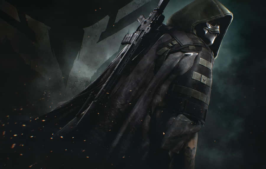 A Man With A Hood And A Gun Wallpaper