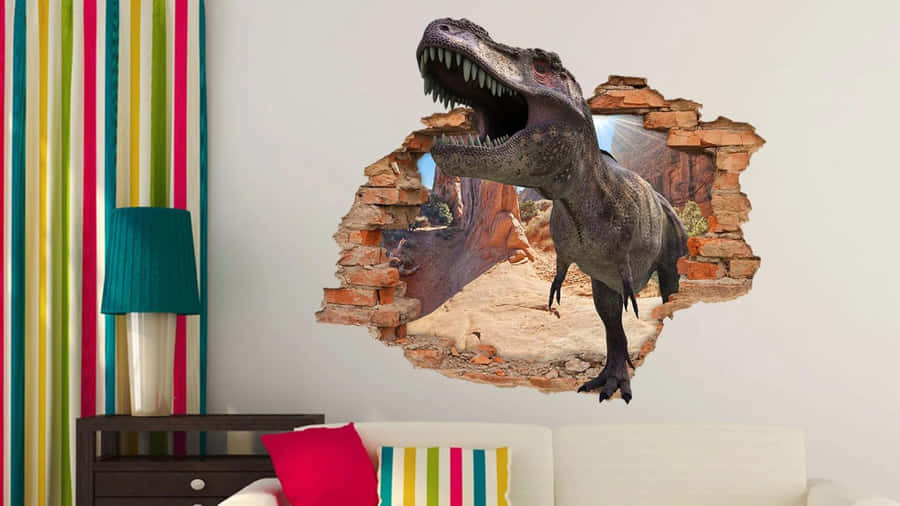 A Mesmerizing 3d Image Of A Dinosaur. Wallpaper