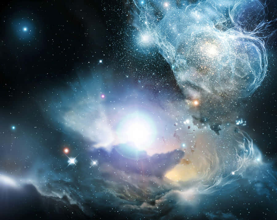 A Mesmerizing View Of Quasar In Deep Space Wallpaper