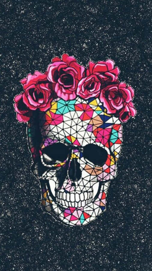 A Mexican Sugar Skull Themed Iphone Case To Brighten Your Day Wallpaper