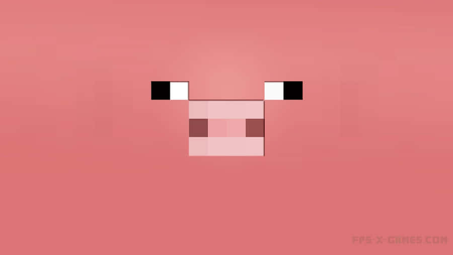 A Minecraft Pig, Found In The Game World Wallpaper