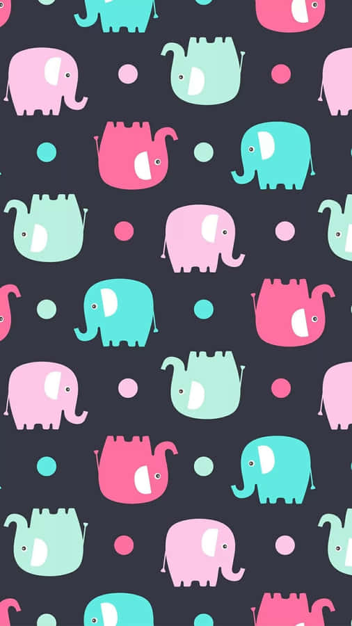 A Modern And Stylish Iphone Featuring Adorable Illustrations Wallpaper