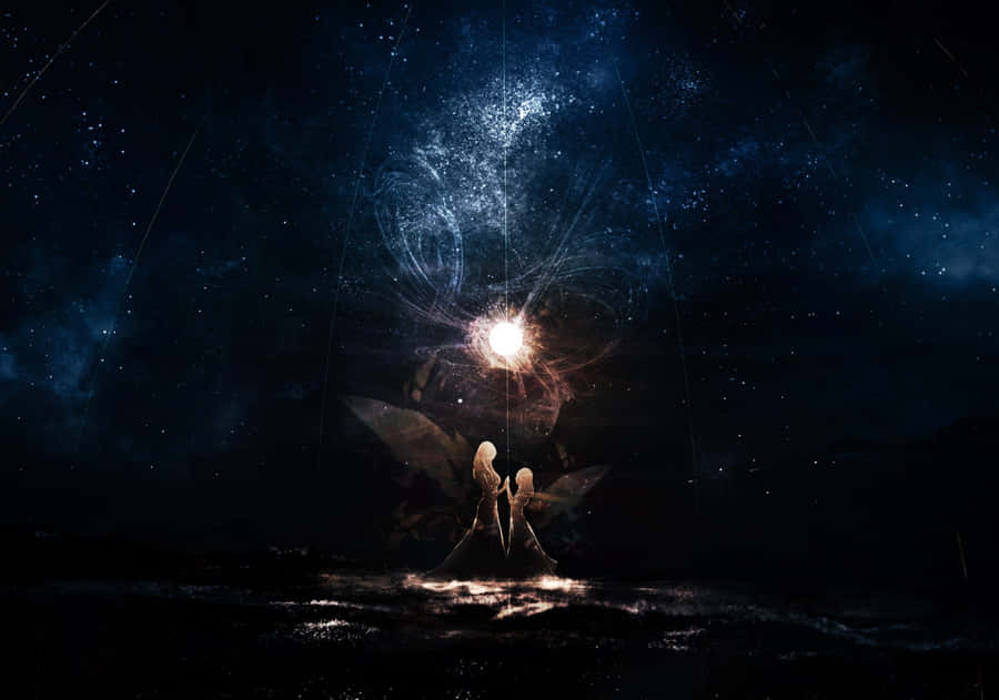 A Mysterious Dark Magic Scene Wallpaper