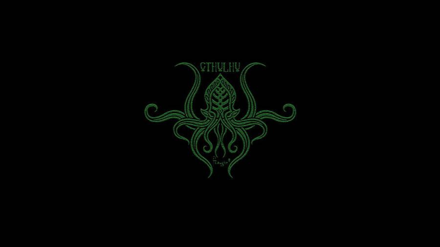 A Mythos-inspired Green Symbol Of Superstition And Fear Wallpaper