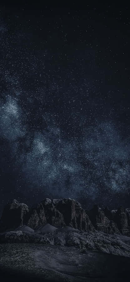 A Night Sky With Stars And Milky Wallpaper