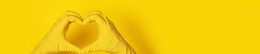 A Pair Of Yellow Gloves On A Yellow Background Wallpaper