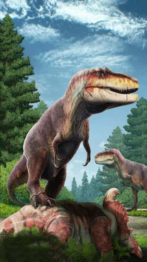 A Photorealistic Rendering Of A Tyrannosaurus Rex Wallpaper