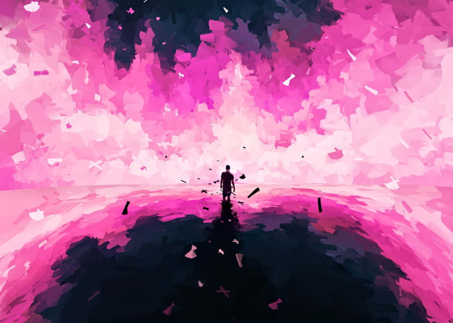 A Picture Of The Aurora Borealis Or Northern Lights In The Night Sky. Wallpaper