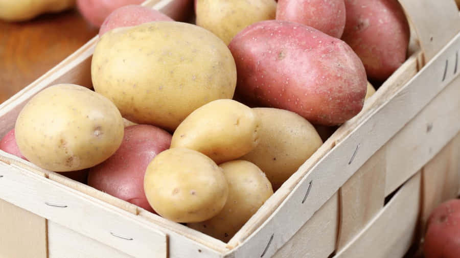 A Pile Of Fresh Red Potatoes Wallpaper
