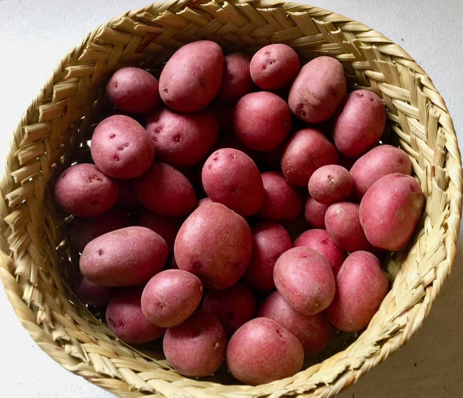 A Pile Of Fresh Red Potatoes Wallpaper