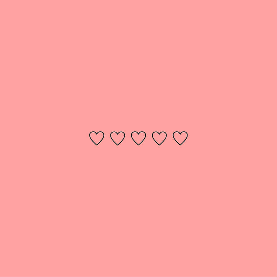 A Pink Background With Hearts On It Wallpaper