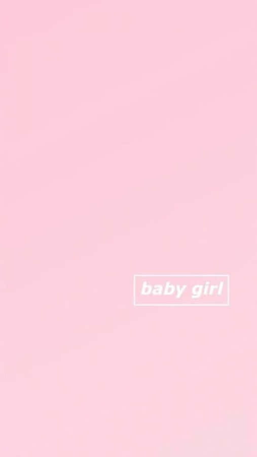 A Pink Background With The Word Baby Girl On It Wallpaper