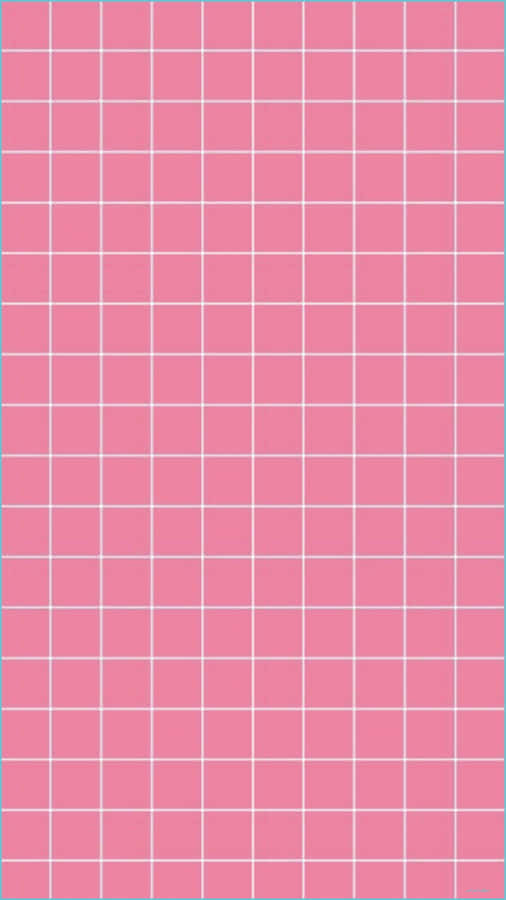 A Pink Grid Pattern With Squares On It Wallpaper