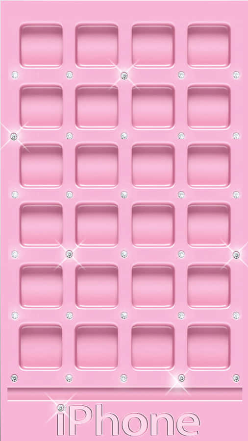 A Pink Iphone Case With A Lot Of Diamonds Wallpaper