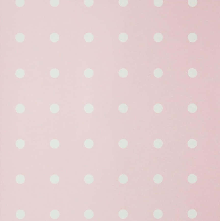 A Pink Polka Dot Wallpaper With White Dots Wallpaper