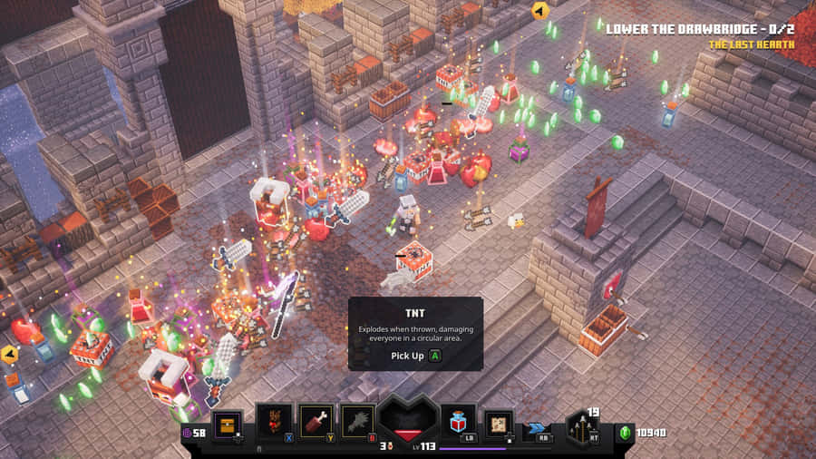 A Player Uncovering A Rich Vein Of Minecraft Emeralds Wallpaper