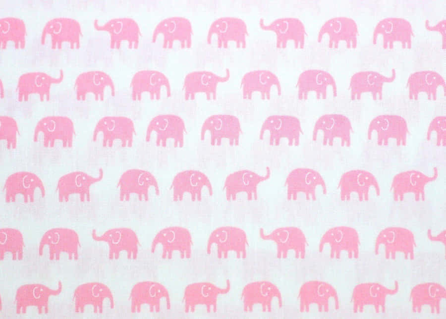 A Playful Pink Elephant In Nature Wallpaper
