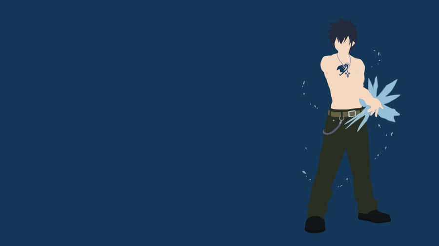 A Powerful Display Of Gray Fullbuster's Ice Magic Skills Wallpaper