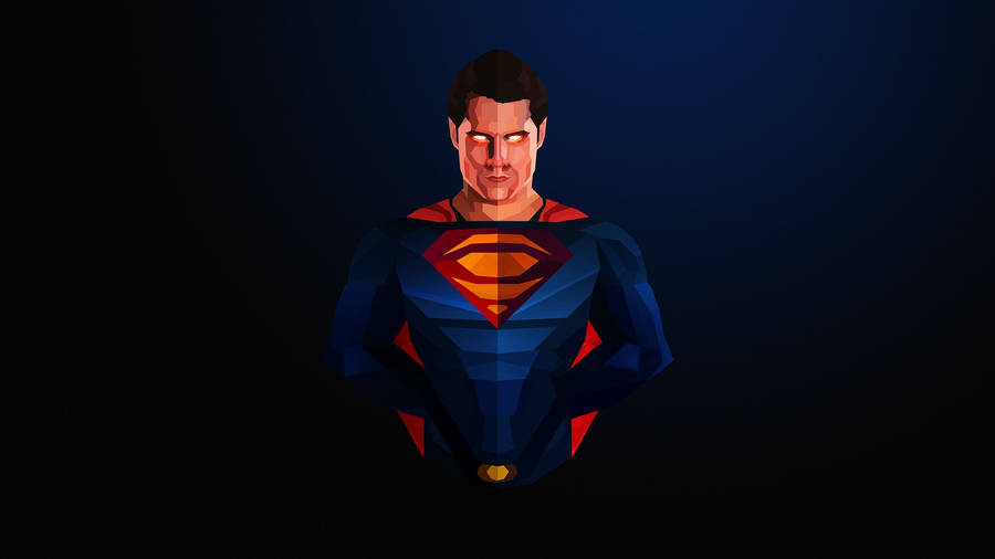A Powerful Illustration Of Superman In Full Flight. Wallpaper