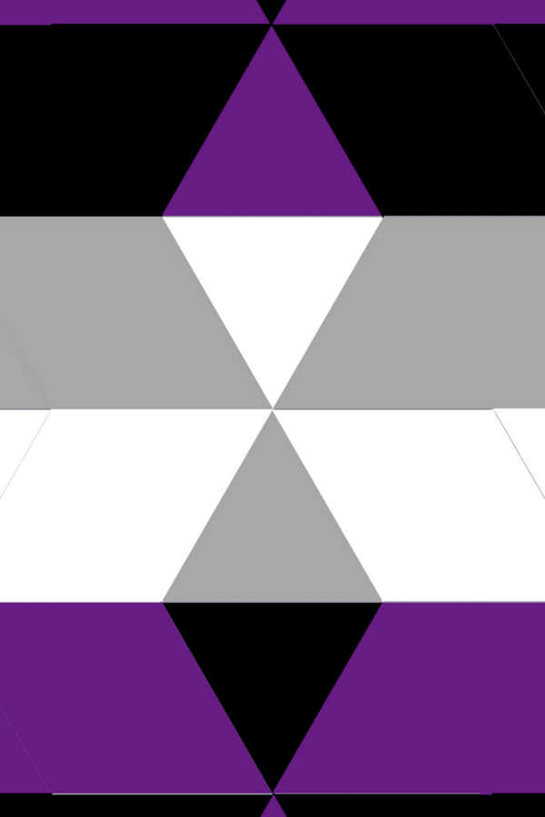 A Purple And Black Quilt With Triangles Wallpaper