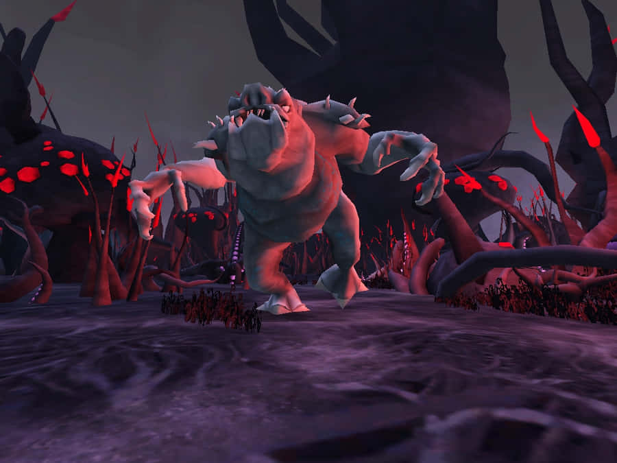 A Rancor Stares Menacingly, Ready To Attack. Wallpaper