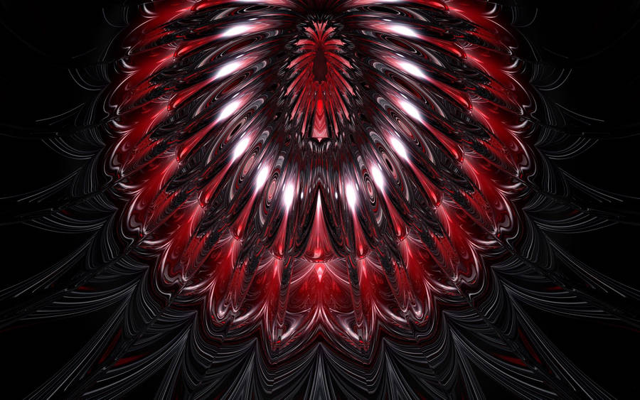 A Red And Black Abstract Design On A Black Background Wallpaper