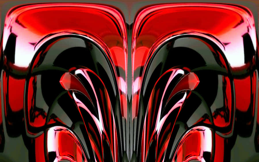 A Red And Black Abstract Design Wallpaper