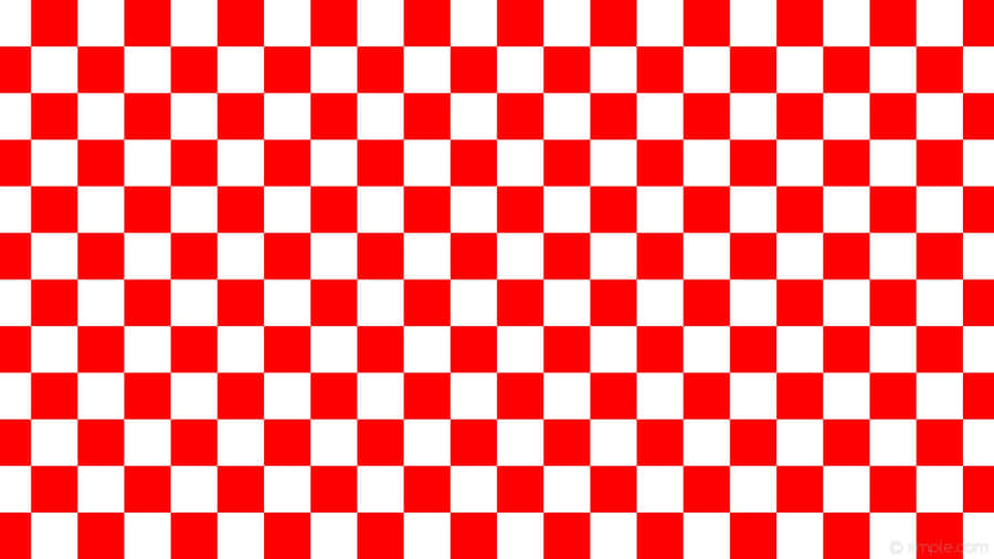 A Red And White Checkered Pattern Wallpaper