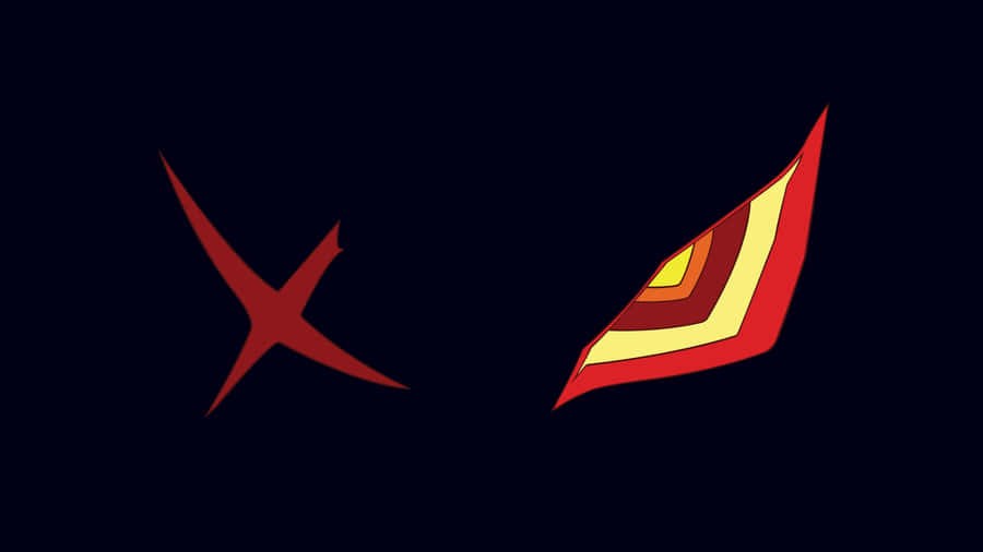 A Red And Yellow Eye With A Black Background Wallpaper