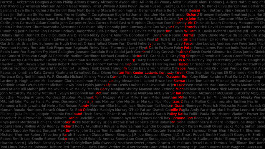 A Red Letter A On A Black Background Wallpaper