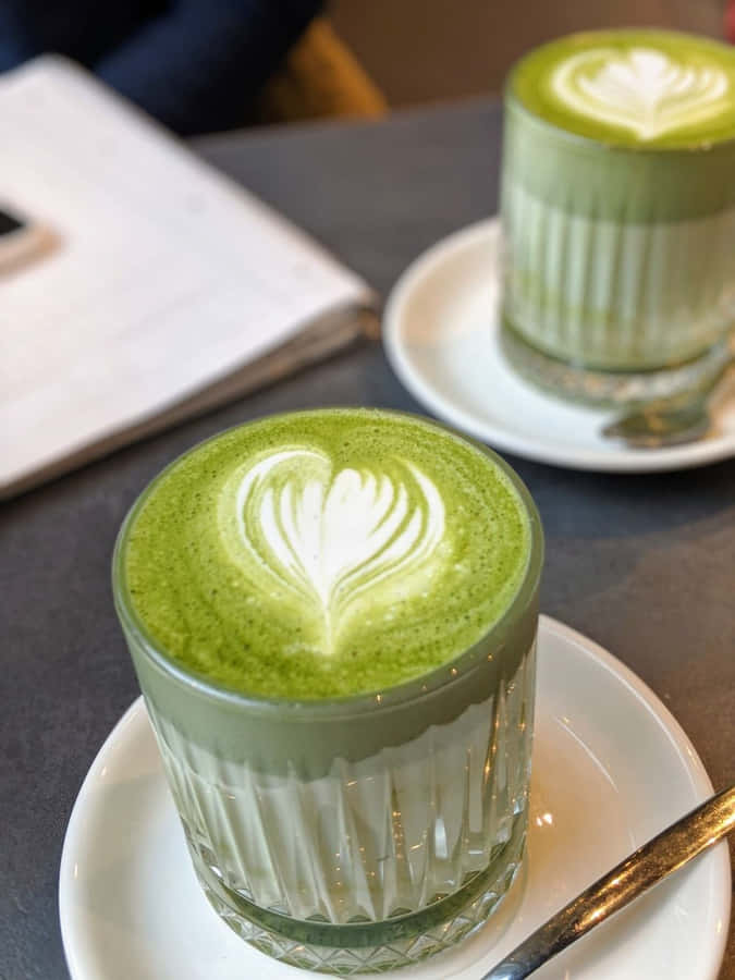 A Refreshing Cup Of Matcha Wallpaper