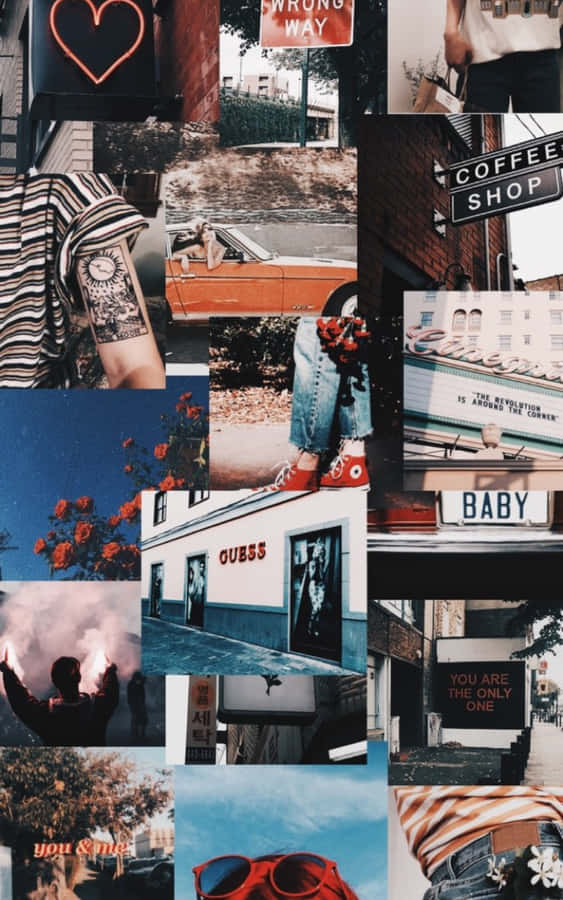 A Richly Detailed Vintage Collage Wallpaper