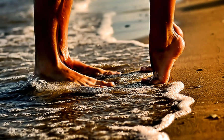 A Romantic Sunset At The Beach Wallpaper