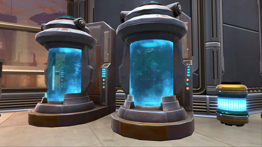 A Sci-fi Inspired Bacta Tank Heals Wounds And Damage Wallpaper