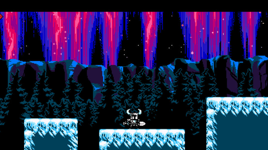 A Screenshot Of A Game With A Snowy Scene Wallpaper