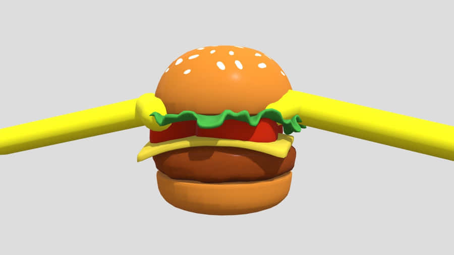 A Scrumptious Krabby Patty On A Plate Wallpaper