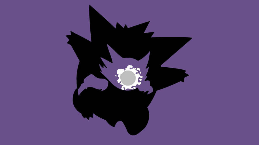 A Silhouette Of The Pokemon Gengar's Evolution Wallpaper