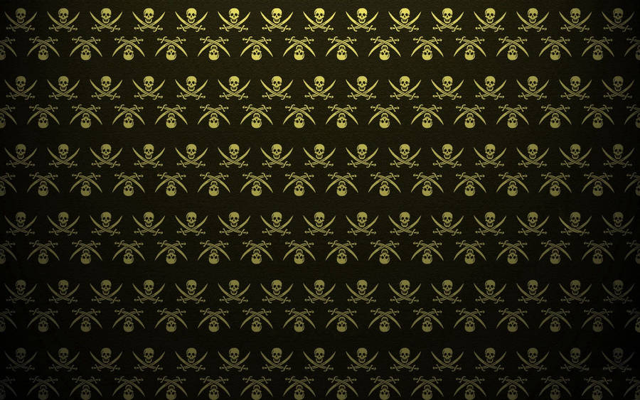 A Skull Pirate Logo Wallpaper