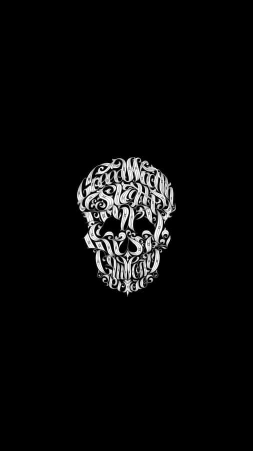 A Skull With A Black Background Wallpaper