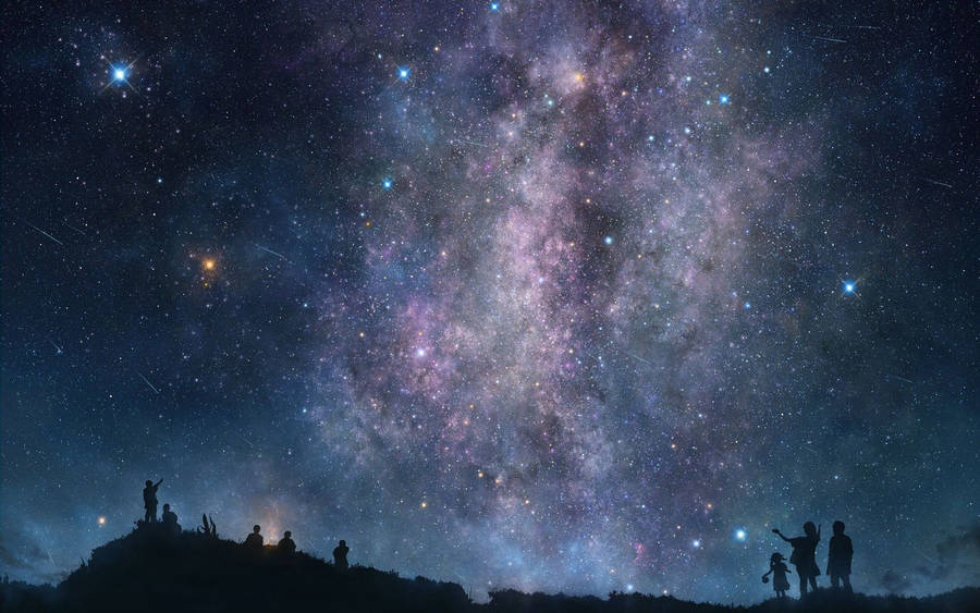 “a Sky Filled With Stars - A Sight That Takes Our Breath Away” Wallpaper