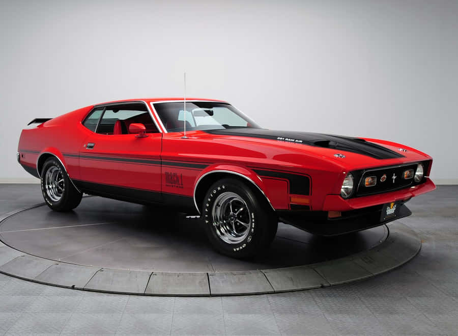 A Sleek Ford Mustang Mach 1 In Its Full Glory Wallpaper