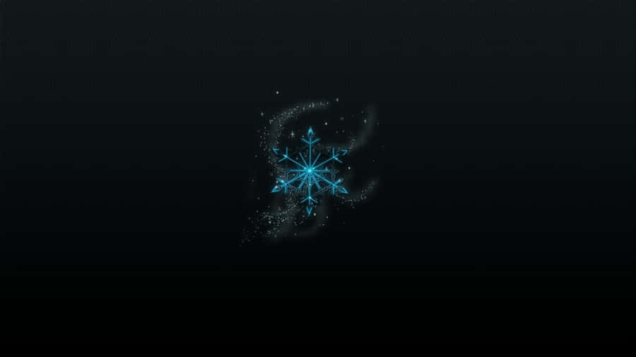 A Snowflake On A Black Background Wallpaper