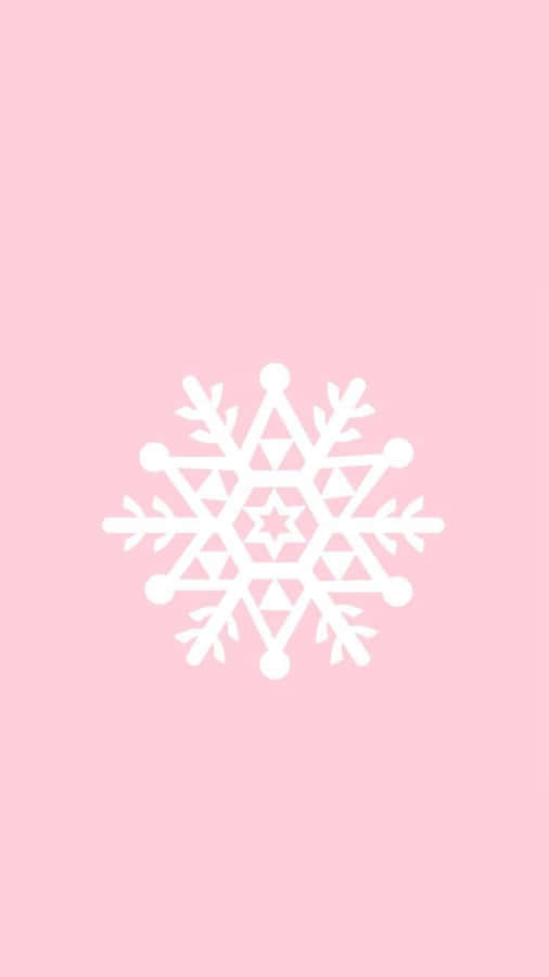 A Snowflake On A Pink Background Wallpaper
